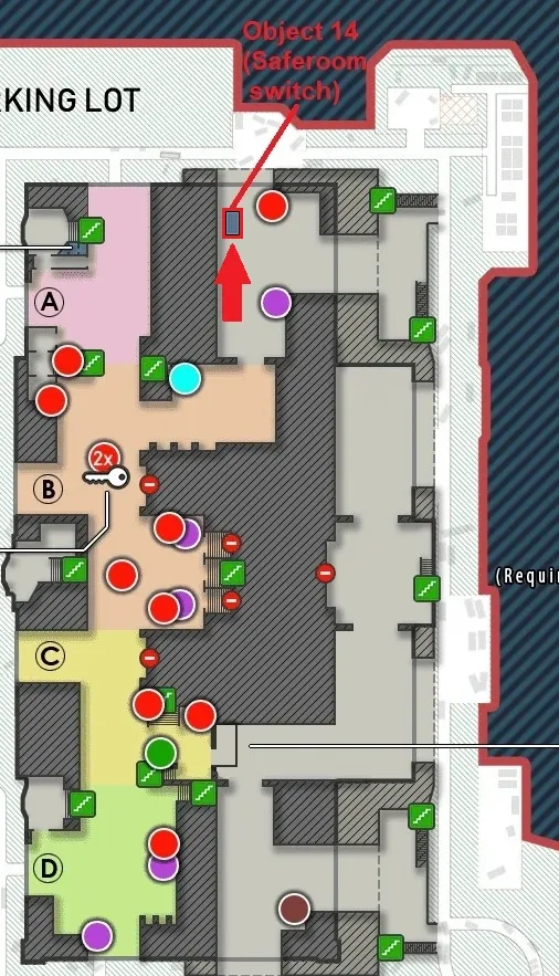 Object-14 location marked on map