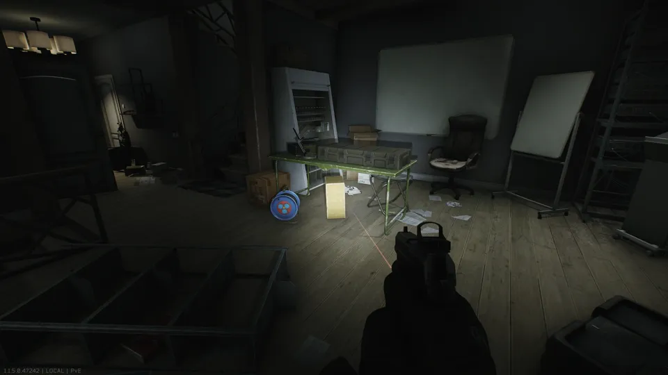 The package under the table