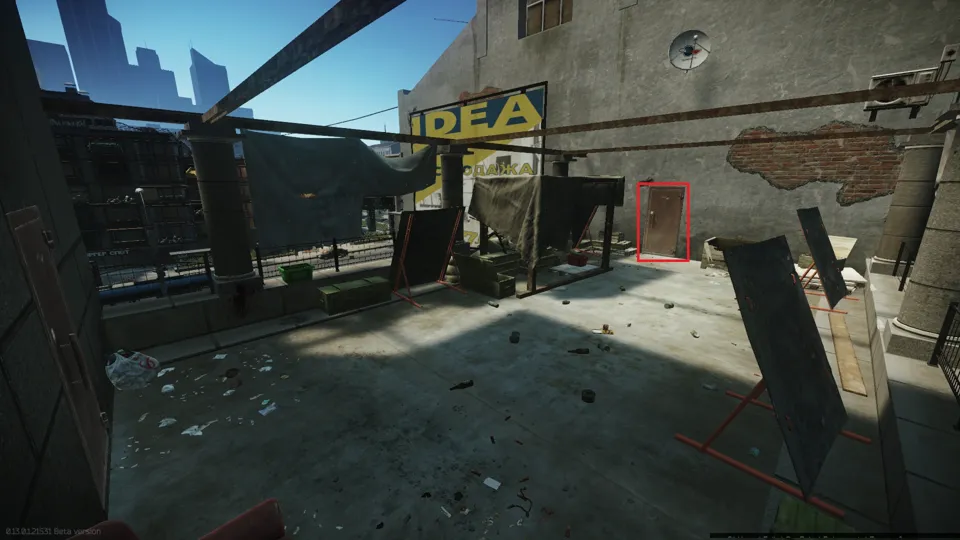 The skybridge with the unlockable door